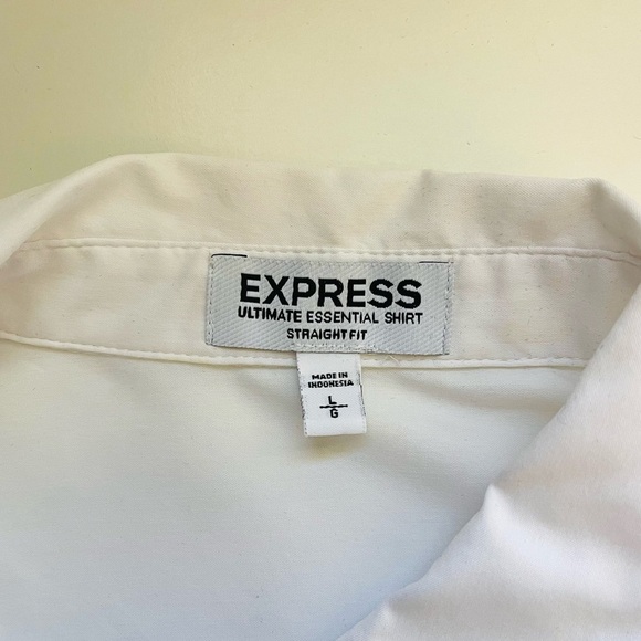 Express Ultimate Essential Shirt Straight Fit Button Down in White Large Women’s - Picture 8 of 10